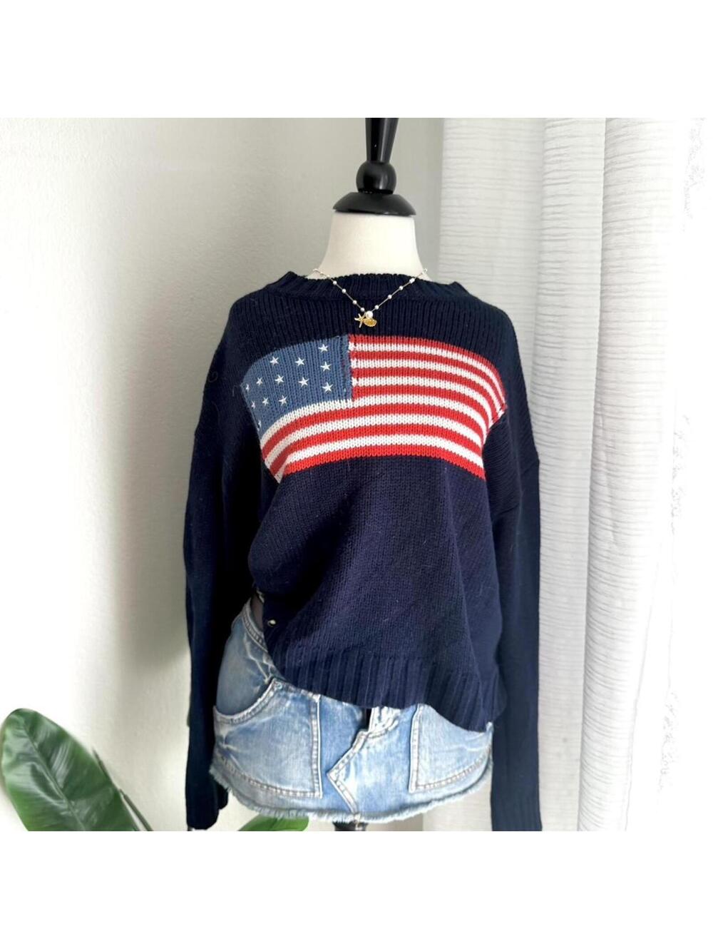 American Flag Knit Sweater